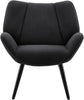 Modern Accent Chairs with Metal Legs,for Living Room Bedroom Office, Dark Grey