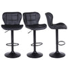 3 x Black Bar Stools , Acapulco Black Faux Leather, Kitchen Breakfast Bar