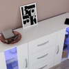 LED Sideboard 2 Door 3 Drawer Buffet Storage Cabinet Cupboard TV Unit High Gloss