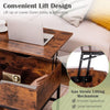 Lift Top Coffee Table with Hidden Compartment & Removable Storage Shelf（Brown）