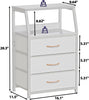 Bedside Table Cabinet with 3 Drawer Nightstand Bedroom Storage Chest of Drawer