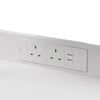 Bedside Table with Charging Station and LED Light Strips Nightstand W/ 3 Drawers