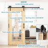 200cm Heavy-Duty Sliding Barn Door Track Kit - Elegant Double Door Solution
