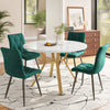 Round Dining Table, Kitchen Table with White Marble Effect Tabletop & Gold Frame