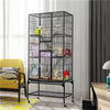 175cm Extra Large Bird Cage Rolling Metal Parrot Cage Pet Cage with Stand