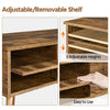 Lift Top Coffee Table with Storage, Rustic Living Room Table with Storage Shelf