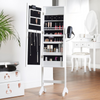 Full Length Tilting Mirror Jewellery Cabinet with Storage & LED Lights, Beautify
