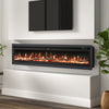 40/50/60/70/80/100 Inch Insert/Wall Mounted LED Fireplace Wall Inset Into Fire