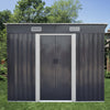 8x4ft Metal Garden Shed Tool Storage Shed Outdoor With Free Base Foundation Vent