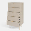 OHS Ribbed Bedside Table Cabinet 3/4/5/6 Draw Nightstand Side Board