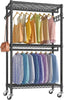Heavy Duty Metal Double Rail Clothes Garment Hanging Rack Shelf Display Stand UK