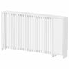 Radiator Cover White Modern Vertical Slat Shelves MDF Storage Cabinet Medium