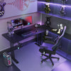 140×70 cm Gaming Desk with Cup Holder & Headphone Hook, Ergonomic Computer Desk