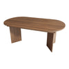 Extendable Table, 160(200)x90cm, Oval Dining Table for 6-8 Seater, Walnut Finish