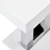 Caprice High Gloss Bar Table Rectangular In White