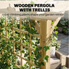 Wooden Garden Pergola Large Patio Gazebo Structure Plant Climb Trellis Arch Kit