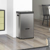 3 Compartment Kitchen Bin, Stainless Steel Pedal Bin for Recycling and Waste