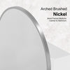 Arched Bathroom Mirror Cabinet Wall Mounted with Storage Modern Mirror Cupboard