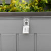 Outdoor Garden Storage Box With Padlock 830L Weatherproof & Sit On Plastic Shed