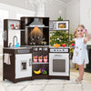Kids Corner Wooden Playset Pretend Toddler Kitchens Cooking Toy Light