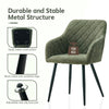 2pcs Dining Chairs Set Faux Leather/Velvet Padded Metal Legs Restaurant Armchair