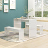 Dining Table Set Wooden Modern Bench Kitchen Room High gloss white itzcominghome