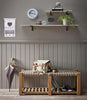 White Wooden 9 Key Wall Mounted Box Cabinet Heart Keyhole Holder