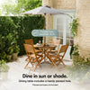 Outdoor Dining Table & Chairs Set, Acacia Wood Garden Dining Set,