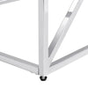 Balnain Clear Glass Coffee Table With Chrome Frame
