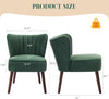 Modern Velvet Armless Accent Chair w/Adjustable Feet & Solid Wood Legs