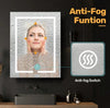 LED Bathroom Mirror Cabinet with Shaver Socket 3 Color Lighting Demister 60*45cm