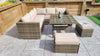 Signature Weave Georgia Brown Outdoor Garden Corner Sofa Table Set RRP £1282