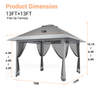 4x4M Pop Up Garden Gazebo Outdoor Party Tent Canopy With Sides Heavy Duty