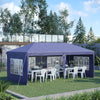 3x6m Heavy Duty Gazebo Tent, Blue, Refurbished