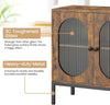 83cm 2 Door Rattan Buffet Cabinet Sideboard Storage Cupboard w/ Adjustable Shelf