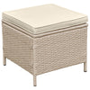 8 Seater Beige Rattan Cube Garden Dining Set with Matching Parasol FTR224