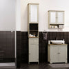 Priano Freestanding Bathroom Cabinet Unit Grey Vanity Cupboard Storage Unit