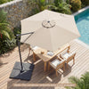 Large Offset Hanging Umbrella w/ 360° Rotation