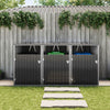 LARGE Triple Wheelie Bin Storage Metal Store Cover Garden Rubbish Dustbin 3 Shed