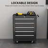 5-Drawer Tool Chest Steel Lockable Tool Storage Cabinet with Wheels