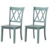 Set of 2 Dining Chairs Wooden Kitchen Side Chair Armless Chairs W/Ergonomic Back