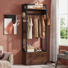 Freestanding Closet Organizer Small Clothes Rack with Drawers and Shelves
