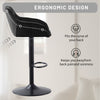 Set of 2/4 Bar Stools Velvet w/Armrest 8cm Thick Seat Swivel Bar Chair Breakfast
