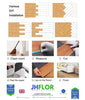 36pcs/5m² Luxury Vinyl Tiles LVT Self Adhesive Wood Look Flooring Kitchen Bath