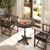 60CM Round Patio Dining Table Cast Aluminum Dining Table-Bronze
