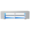 White 135cm High Gloss TV Stand Storage Cabinet Cupboard Unit with RGB Vwpcuoazt