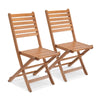 Wooden Garden Chairs Set of 2, Folding Acacia Hardwood Chairs, Vonhaus