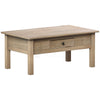 Wood Coffee Table With Storage Drawer Solid Pine Wax Living Room Furniture