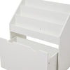 Kids Bookshelf Toy Organiser with Storage Drawer Mobile Children Bookcase White