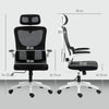 Vinsetto Mesh Office Chair with Adjustable Headrest, Lumbar Support, Black